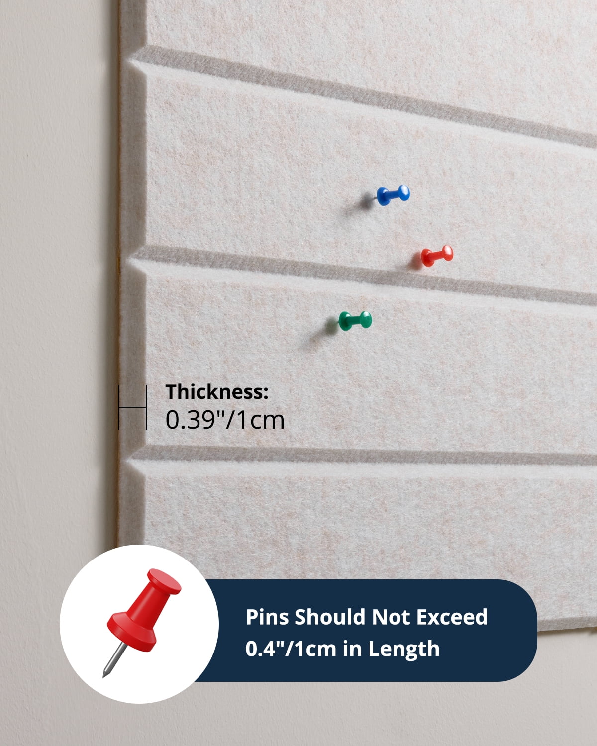 Large Cork Board, 12 Pack 12"X12"X0.4" Felt Bulletin Board Tiles with Self Adhesive for Wall Home Office Decor, Pin Cork Boards-Beige