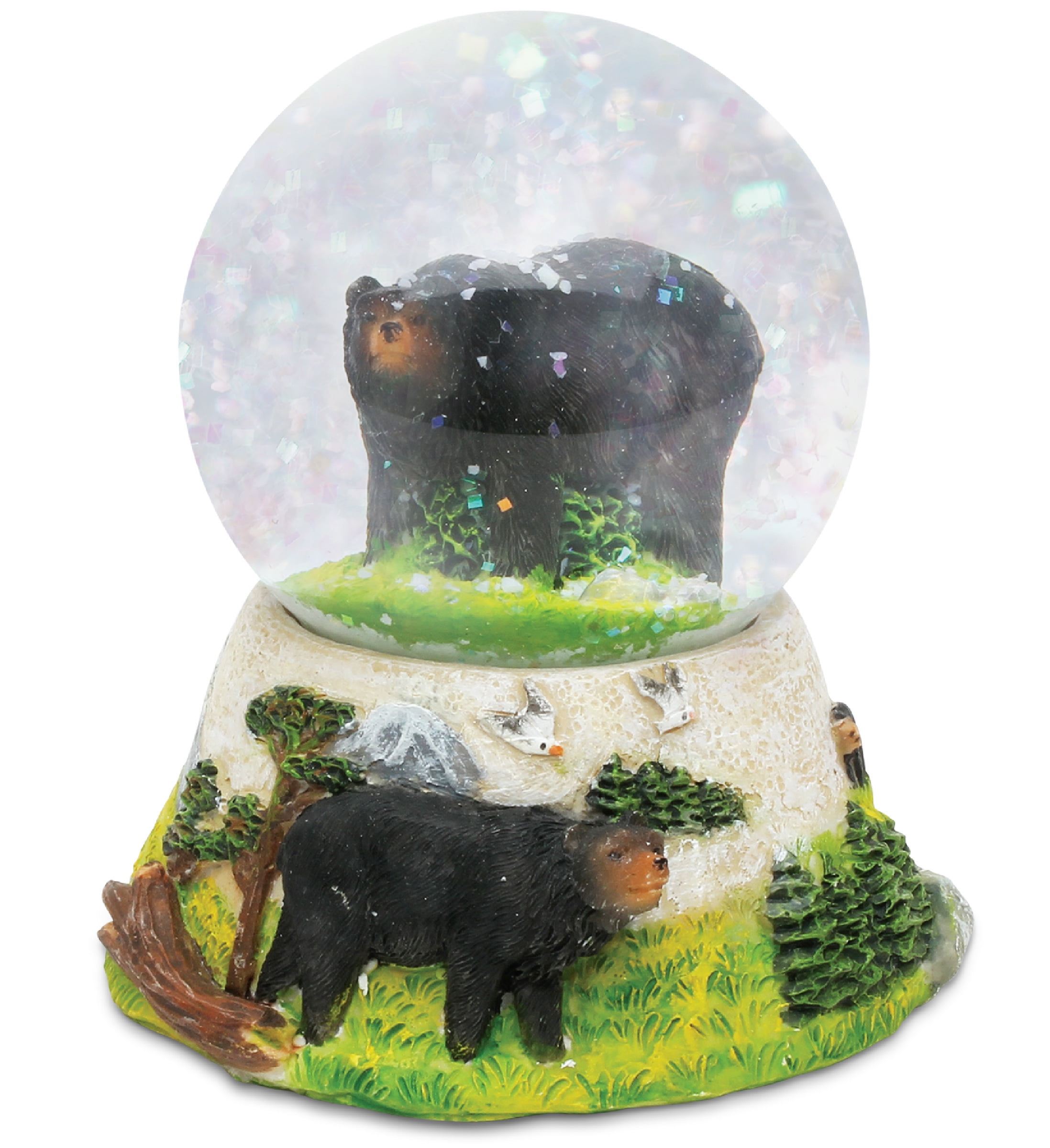 CoTa Global Black Bear Snow Globe Polyresin Forest Wild Life Animal ...