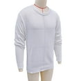 thumbnail image 3 of Tdoqot Mens Pullover Sweaters- Long Sleeve Regular Fit V-Neck Casual Fall Winter Clothes White Size 3XL, 3 of 5