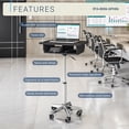 thumbnail image 4 of Techni Mobili Adjustable Height Laptop Cart, Folding and Expandable Workspace, RTA-B006-GPH06, 4 of 11