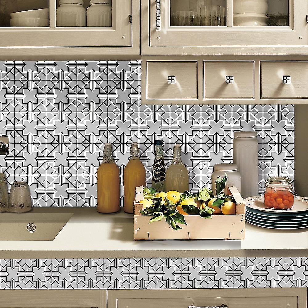 Pack 50 Pegatinas Vinilo Azulejo 4x4 Pulgadas - Blanco Mate, Decoración Baño Cocina, Fácil Aplicación