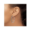thumbnail image 3 of Boucles d'Oreilles Créoles en Argent Sterling avec Diamant Noir, 3 of 5