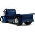 thumbnail image 5 of 1947 Ford COE Flatbed Truck Dark Blue Metallic with White Top "The Famous Motor Cars" w/Extra Wheels 1/24 Diecast Model by Jada, 5 of 8