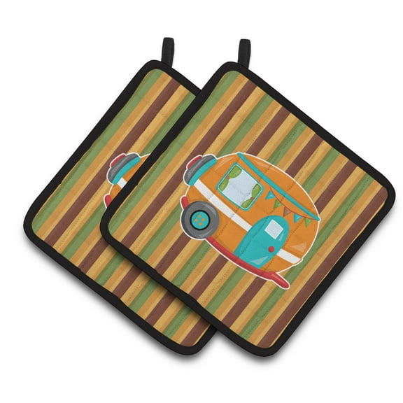 Caroline's Treasures Retro Camper Pair of Pot Holders