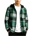 thumbnail image 2 of OGLCCG Boys Hoodie Shirts Casual Button Down Plaid Shirt Jackets for Boys Lightweight Long Sleeve Hooded Tops with Pocket 5-15 Years, 2 of 8