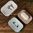 thumbnail image 4 of Plastic Soap Dish With Drainage Shower Soap Holder With Double Layer White Soap Box Container Soap Trays For Bathroom Basin Kitchen(cactus,smiley)(2pc, 4 of 5