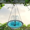 thumbnail image 6 of RICHMJ Solar-Powered Bird Bath – Outdoor Garden Fountain with Floating & Hanging Design, With 1 set of Hooked Chains 4 Color Options, Attracts Hummingbirds & Wild Birds (A), 6 of 6