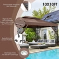 thumbnail image 3 of HOTEEL Pop Up Gazebo, Outdoor Patio Gazebo with Double Tier Vented Roof & Mosquito Netting, 3 Adjustable Heights Instant Canopy Tent for Backyard, Garden, Party and BBQ, Brown, 3 of 12
