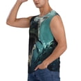 thumbnail image 3 of Pofeuu Underwater Dinosaur Shark Print Men's Muscle T-Shirt, Sleeveless, Muscle Tank, Classic Muscle Tee Top For Men Casual Sleeveless Muscle T-Shirt Trendy Clothes-Large, 3 of 7