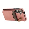 thumbnail image 5 of Wallet Back Case for Samsung Galaxy S24 with Wrist Strap, Stylish Magnetic Card Holder Finger Ring Kickstand PU Leather Lanyard Shockproof Slim Phone Case for Samsung Galaxy S24, Pink, 5 of 7
