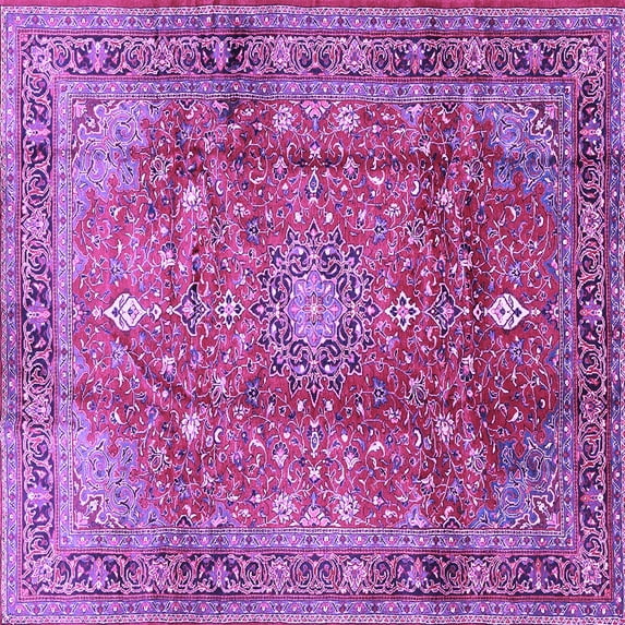 Ahgly Company Indoor Square Persian Purple Traditional Area Rugs, 5' Square