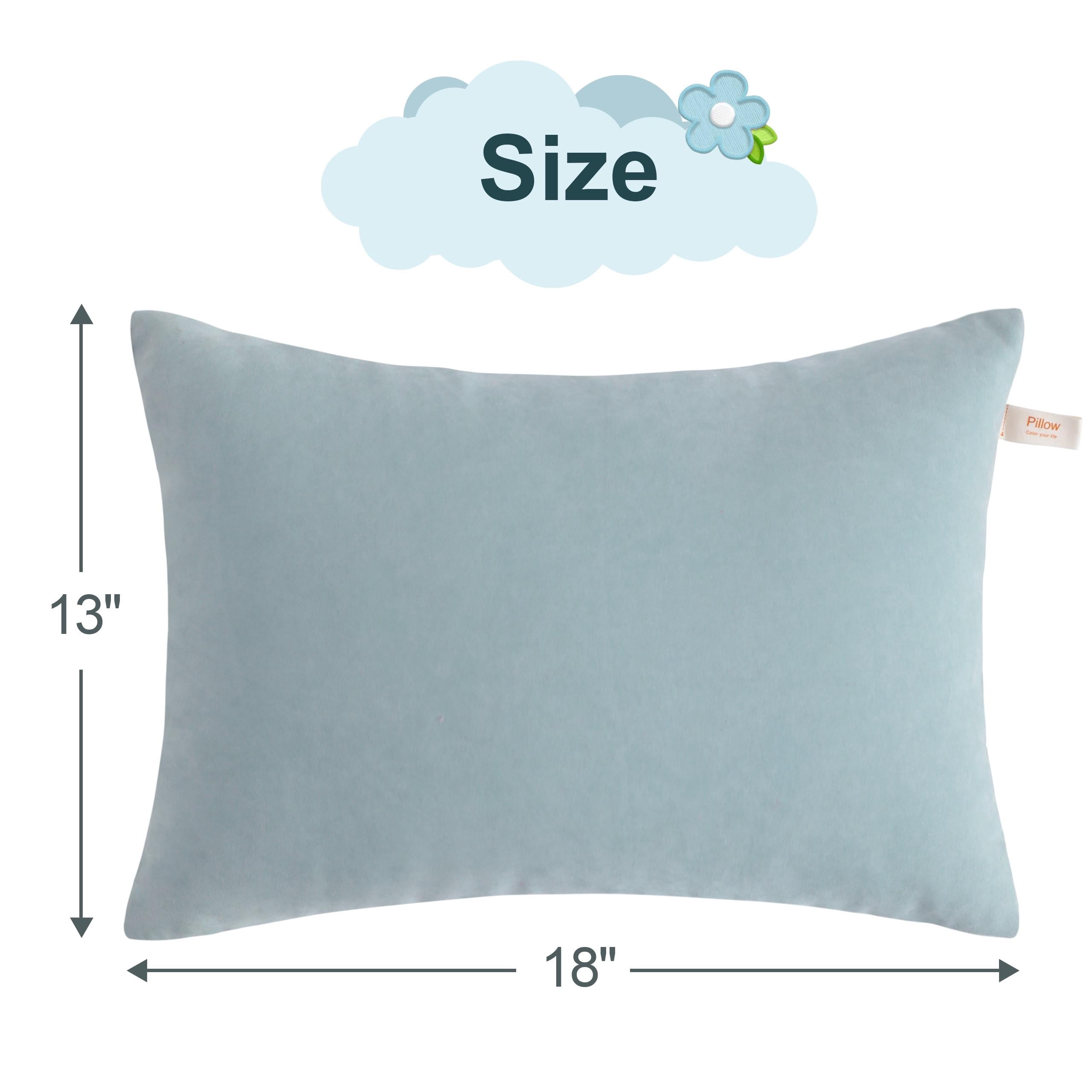 Organictune 2 Pack Microfiber Soft and Breathable Toddler Pillows for Sleeping, Washable Small Travel Pillows for Toddler Bed, 13" x 18" , Sea Green