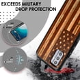thumbnail image 2 of DALUX MetKase Hybrid Slim Phone Case WITH SCREEN PROTECTOR Compatible with Nokia C210 4G LTE (2023) - Brown US Flag Print, 2 of 3