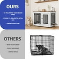thumbnail image 5 of ModFusion 35-Inch Single-Door Dog Kennel with Feeding Bowls, Wooden Furniture-Style Pet Crate for Small to Medium Dogs, White & Black, 5 of 10