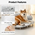 thumbnail image 2 of Cat Bed with Removable Washable Cover, Elevated Cat Couch for Cats & Small Medium Dogs, Wooden Pet Sofa Modern Pet Furniture (Grey, Large), 2 of 7