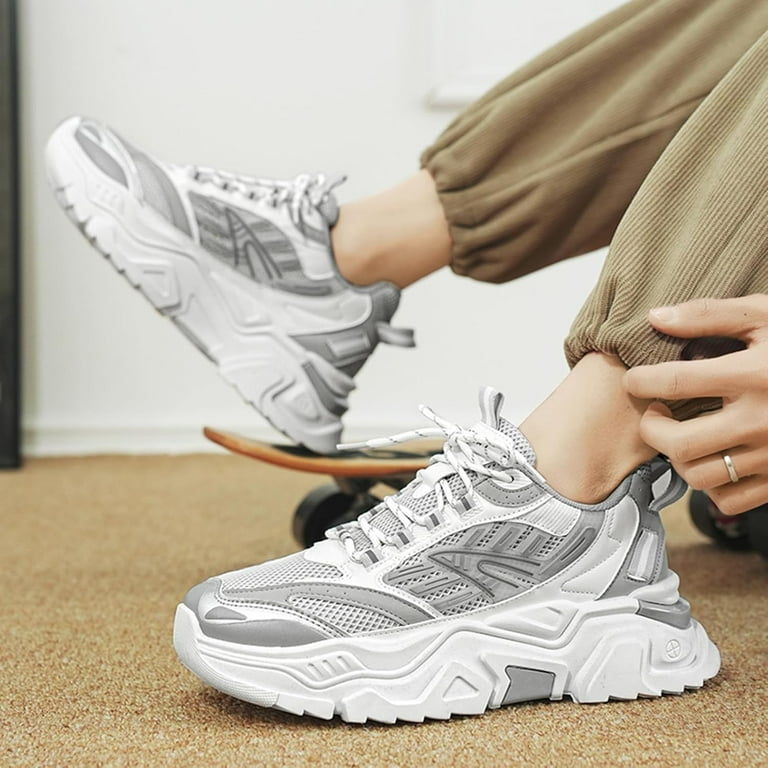 Mens Walking Shoes Running Tennis Shoes Athletic Gym Chunky Sneakers Casual Shoes for Men Walmart