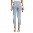 thumbnail image 2 of Time and Tru Women's High Rise Pull On Capri Jeggings, 23" Inseam, 2 of 5