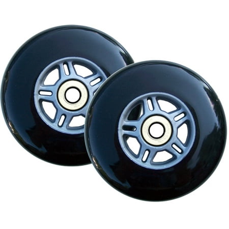2 BLACK REPLACEMENT Wheels ABEC7 Bearings SCOOTER (Best Scooter For Skatepark)