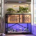 thumbnail image 1 of Soporte para acuarios MELLCOM 150-190L con tomas de corriente y luz LED, 1 of 9