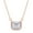 Rose, variant on 925 Sterling Silver 14K Rose Gold Finish Emerald Cut White Diamond Solitaire Pendant Necklace for Women