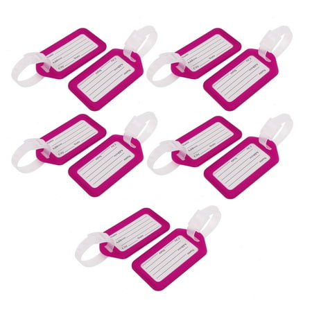 Style Name Tag - Rectangle Style Plastic ID Name Labels Luggage Tag 10 Pcs Purple White