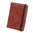 thumbnail image 1 of Funda protectora para pasaporte con bloqueo RFID para hombre y mujer. Marrón, 1 of 9
