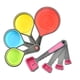 thumbnail image 1 of EeaseMX Juego de tazas medidoras telescópicas de silicona 4 en 1 y cucharas medidoras 4 en 1 con escala, juego de cucharas y tazas medidoras, herramienta de cocina (color aleatorio), 1 of 7