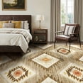 thumbnail image 2 of KoshiMe 10'x14' Area Rugs for Living Room, Machine Washable Rugs Non-Slip, Low Pile Soft Print Pattern Western Rug for Bedroom, Dining Room, Office, Camel, 2 of 9