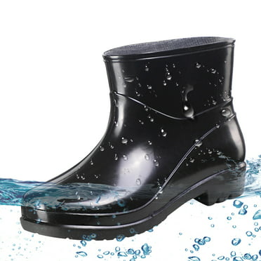 Short Rain Boots For Womens Ankle Waterproof Rainboot Slip On Garden ...