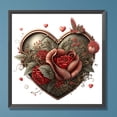 thumbnail image 1 of Pintura de diamante 5D DIY Taladro redondo completo Love Roses Kit Decoración del hogar (NH3677) JShteea El nuevo, 1 of 9