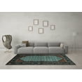 thumbnail image 3 of Ahgly Company Indoor Square Persian Light Blue Traditional Area Rugs, 5' Square, 3 of 4
