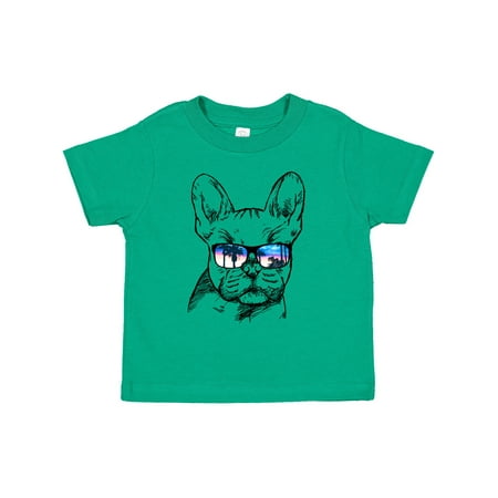 

Inktastic French Bulldog Portrait with Sunglasses Gift Toddler Boy or Toddler Girl T-Shirt