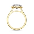 thumbnail image 4 of IGI Certified Lab Grown Diamond Engagement Ring | Center 9MM Cushion Cut Floral Halo Solitaire Wedding Rings For Women In 18K Solid Yellow Gold | F-G, VS-SI Quality (3.50 Ctw) Ring Size-4, 4 of 7