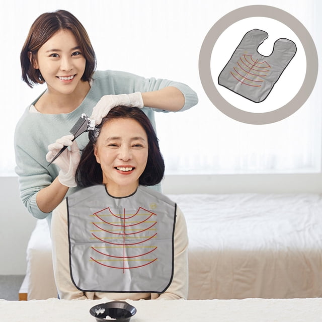 FUTUREORYY Hair Dye Cape Waterproof Nonwoven Cloth 1Set Buckle Design for Hairdressing Use