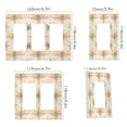 thumbnail image 2 of Yayeee Rocker Switch Wall Plate 3-Gang 6.5"x4.6" Home Decorative Outlet Cover, Pastel Beige Geometric, 2 of 6