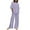 Light Purple, variant on Cuhas.CA Women Summer Outfits Summer Cotton Linen 2 Piece Outfits for Women Loose Casual Short Sleeve T Shirts Top and Long Pants Tracksuit Women's Tracksuits, L