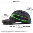 thumbnail image 4 of Women Men Letter Embroidery Cotton Baseball Cap Trucker Hat Adjustable Hop Hat Sun Hat, 4 of 4