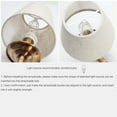 thumbnail image 2 of Hi,Fancy 3Pcs Lamp Shades Fabric Craft Bubble Lampshade for Table Floor Light Hanging Lighting, Linen, 2 of 8