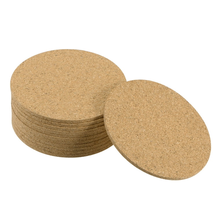 24 Pack Cork Drink Coasters Round 1/8 Thick-Home Bar and Kitchen Essential-Reusable Absorbent Eco-Friendly DIY Project Tile Craft Board-Restaurant
