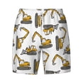 thumbnail image 4 of Lsque Mens Swim Trunks Funny Excavator Pattern - Bathing Suit Compression Liner - Beach Swim Shorts Swimwear - (S-3XL) - Stretch Quick Dry -Large, 4 of 9