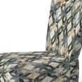 thumbnail image 4 of Designart "Vintage Moroccan Tile Aesthetics" Teal check Upholstered Accent Chair - Modern Arm Chair For Living Room, 4 of 5
