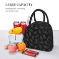 thumbnail image 5 of Rateoe White Pineapples Pattern Lunch Bag Women, Lunch Box, Lunch Bag, Small Leakproof Lunch Tote Large Capacity Reusable Insulated Cooler Lunch Container, 5 of 6
