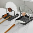 thumbnail image 3 of Pot Lid Holder, Lid Holder While Cooking, Spoon Rest with Pot Lid Holder, Pot Lid Organizer with 2 Racks, 2 in 1 Pot Lid Holder & Spoon Rest for Kitchen Counter, Space Saving Pot Cover Rack, 3 of 7