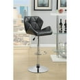thumbnail image 2 of Bowery Hill Faux Leather Adjustable Bar Stool in Black (Set of 2), 2 of 2