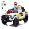 thumbnail image 3 of 24V Ride on Toys w/ Remote, 2-Seater Electric Police Car for Kids, Intercom, Siren, Music, Age 3-8 Yrs, White, 3 of 14