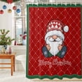 thumbnail image 6 of Shower Curtain 54"W x 78"L Winter Christmas Cute Gnome Red Fabric Shower Curtains Set with Hooks Water Repellent Bathroom Curtains Machine Washable Bathroom Accessories, 6 of 9