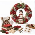 thumbnail image 6 of 3D Fabric Poke Wreath DIY Kit – Multiple Styles to Choose, No-Sew Christmas Wreath Making Kit, Beginner-Friendly Fabric Art Craft for Door Decor Gift, 6 of 7