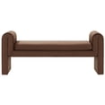 thumbnail image 4 of Safavieh Garth Pine Wood and Velvet   Bench in Brown, 4 of 5