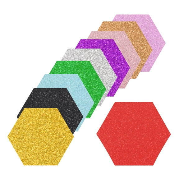 Uxcell 30 Pack Hexagon Cutouts Paper Bulletin Board Decorations for Walls Door Frames Multi-Color 3.9 x 3.4"