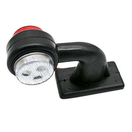 

FRCOLOR 2PCS/Set 10-30V 12LEDs Small Size Flat Lampshade Curved Rod Double Face Rubber Stalk Light Vehicle Use Light